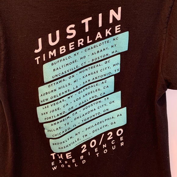 Justin Timberlake 2013 Black 20/20 Experience Tour Tee Medium - Picture 4 of 5